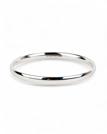 Oval Solid Silver Bangle (6mm) Bangle Pruden and Smith   