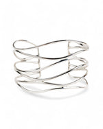 Six Strand Solid Silver Cuff Bangle (Wide) Bangle Pruden and Smith   