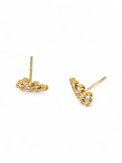 Diamond Bubbles Yellow Gold Cluster Stud Earrings Earrings Pruden and Smith   