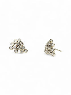 Diamond Bubbles White Gold Cluster Stud Earrings Earrings Pruden and Smith   