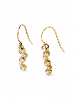 Water Bubbles Diamond and Yellow Gold Drop Earrings Earrings Pruden and Smith   