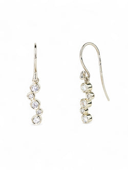 Water Bubbles Diamond and White Gold Drop Earrings Earrings Pruden and Smith   