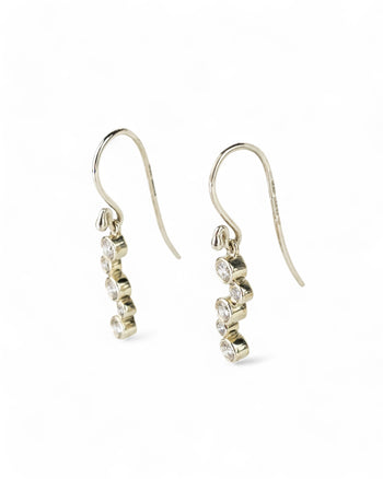 Water Bubbles Diamond and White Gold Drop Earrings Earrings Pruden and Smith   