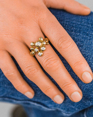 Nugget Diamond Cluster Ring Ring Pruden and Smith   