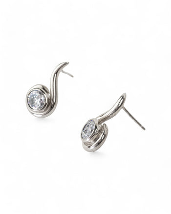 Spiky Spiral Diamond Drop Earrings (1ct) Earrings Pruden and Smith   