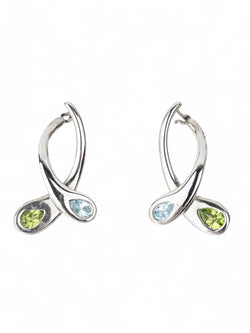 Moi et Toi Peridot and Topaz Drop Earrings Earrings Pruden and Smith   