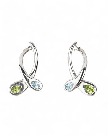 Moi et Toi Peridot and Topaz Drop Earrings Earrings Pruden and Smith   