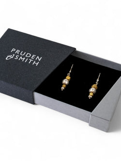 Nugget Silver and Gold Random Drop Earrings Earrings Pruden and Smith   