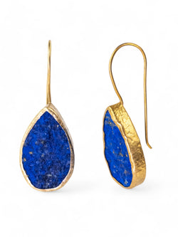 Lapis Lazuli Teardrop Earrings Earrings Pruden and Smith   