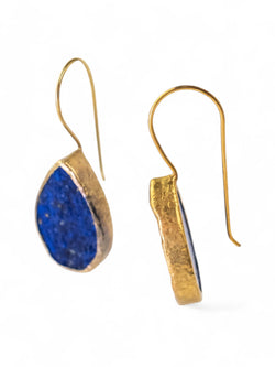 Lapis Lazuli Teardrop Earrings Earrings Pruden and Smith   