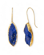 Lapis Lazuli Marquise Drop Earrings (40mm) Earrings Pruden and Smith   