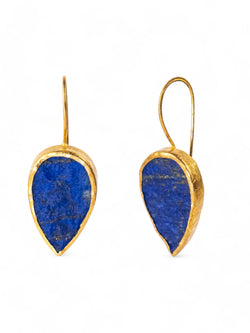 Lapis Lazuli Drop Earrings (25mm) Earrings Pruden and Smith   