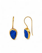 Lapis Lazuli Drop Earrings (15mm) Earrings Pruden and Smith   