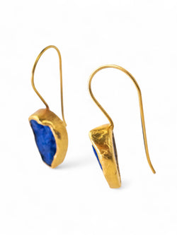 Lapis Lazuli Drop Earrings (15mm) Earrings Pruden and Smith   