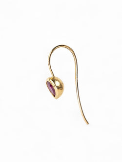 Pear Shaped Solid Gold Ruby Drop Earrings Earrings Pruden and Smith   