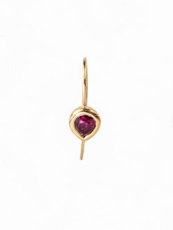 Pear Shaped Solid Gold Ruby Drop Earrings Earrings Pruden and Smith   