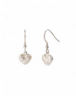 Silver Nugget Heart Earrings Earrings Pruden and Smith   