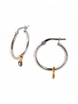 Rough Diamond Hoop Earrings Earrings Pruden and Smith   