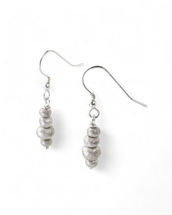 Silver Nugget Random Drop Earrings Earrings Pruden and Smith   