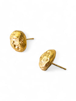 Nugget 9ct Yellow Gold Stud Earrings (12mm) Earrings Pruden and Smith   