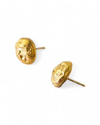 Nugget 9ct Yellow Gold Stud Earrings (12mm) Earrings Pruden and Smith   