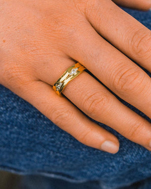 Trap Yellow Gold Diamond Eternity Ring (6mm) Ring Pruden and Smith   