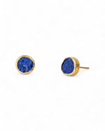 Lapis Lazuli Round Stud Earrings (8mm) Earrings Pruden and Smith   