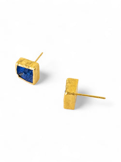 Lapis Lazuli Square Stud Earrings (8mm) Earrings Pruden and Smith   