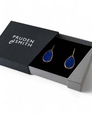 Lapis Lazuli Teardrop Earrings Earrings Pruden and Smith   