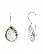 Rock Crystal Green Drop Earrings