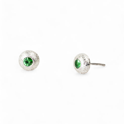 Nugget Studs with Green Tourmaline Earrings Pruden and Smith   