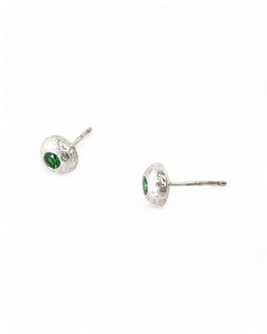 Nugget Studs with Green Tourmaline Earrings Pruden and Smith   