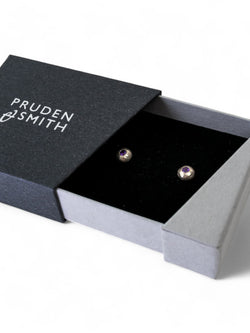 Nugget Silver and Gemstone Stud Earrings Earrings Pruden and Smith   