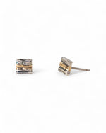 Trap Two Colour Stud Earrings Earrings Pruden and Smith   