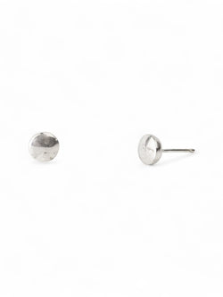 Pebble Silver Stud Earrings Earrings Pruden and Smith Round  