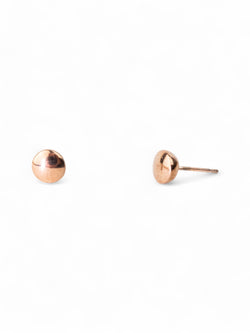 Pebble 9ct Gold Stud Earrings Earrings Pruden and Smith Round 9ct Rose Gold 