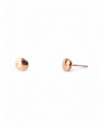 Pebble 9ct Gold Stud Earrings Earrings Pruden and Smith Round 9ct Rose Gold 