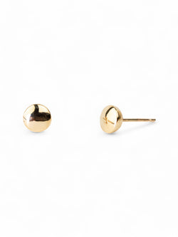 Pebble 9ct Gold Stud Earrings Earrings Pruden and Smith Round 9ct Yellow Gold 