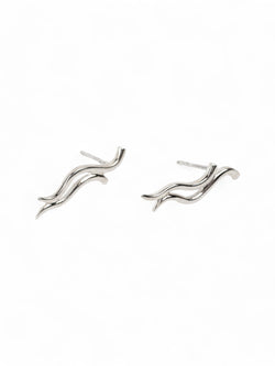 Two Strand Silver Stud Earrings Earrings Pruden and Smith   