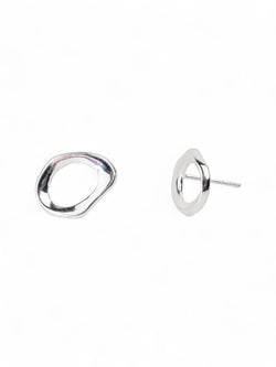 Solid Silver Loop Stud Earrings Earrings Pruden and Smith   