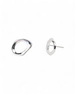 Solid Silver Loop Stud Earrings Earrings Pruden and Smith   