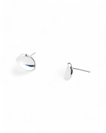 Concave Silver Twist Stud Earrings Earrings Pruden and Smith   