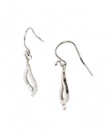 Forged Inverse Silver Drop Earrings Earrings Pruden and Smith   