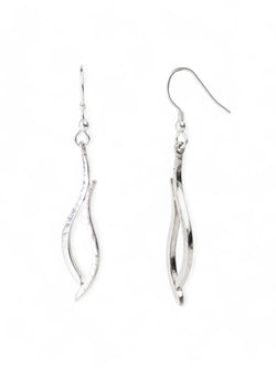 Forged Inverse Silver Drop Earrings Earrings Pruden and Smith   