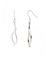 Forged Inverse Silver Drop Earrings Earrings Pruden and Smith   