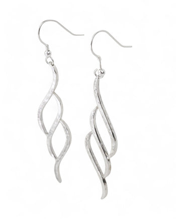 Silver Three Section Forged earrings Earrings Pruden and Smith   