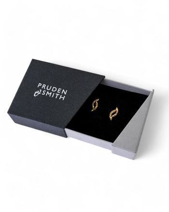 Forged 9ct Gold Stud Earrings (Small) Earrings Pruden and Smith   