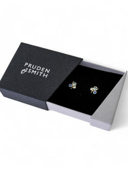 Water Bubbles White Gold Sapphire Stud Earrings Earrings Pruden and Smith   