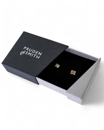 Trap Two Colour Stud Earrings Earrings Pruden and Smith   