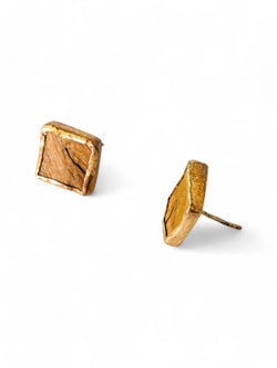 Tiger's Eye Square Stud Earrings Earrings Pruden and Smith   